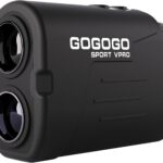 Gogogo Sport Vpro GS03 golf and hunting rangefinder with included carrying case and accessories.