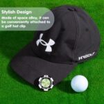 Black Prodigora SlopeMaster ProGreen Reader golf ball marker with a clear bubble level for green reading