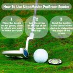 Black Prodigora SlopeMaster ProGreen Reader golf ball marker with a clear bubble level for green reading