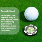 Black Prodigora SlopeMaster ProGreen Reader golf ball marker with a clear bubble level for green reading