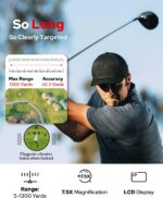 SIGHTFLAG GF2 Golf Rangefinder in gray, showing its compact size and display, with included accessories.